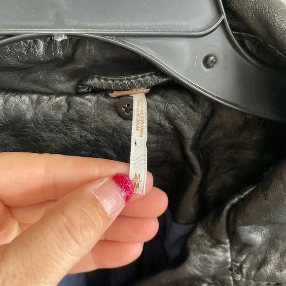 Free people ashville vegan leather biker jacket sz medium - Picture 2 of 5